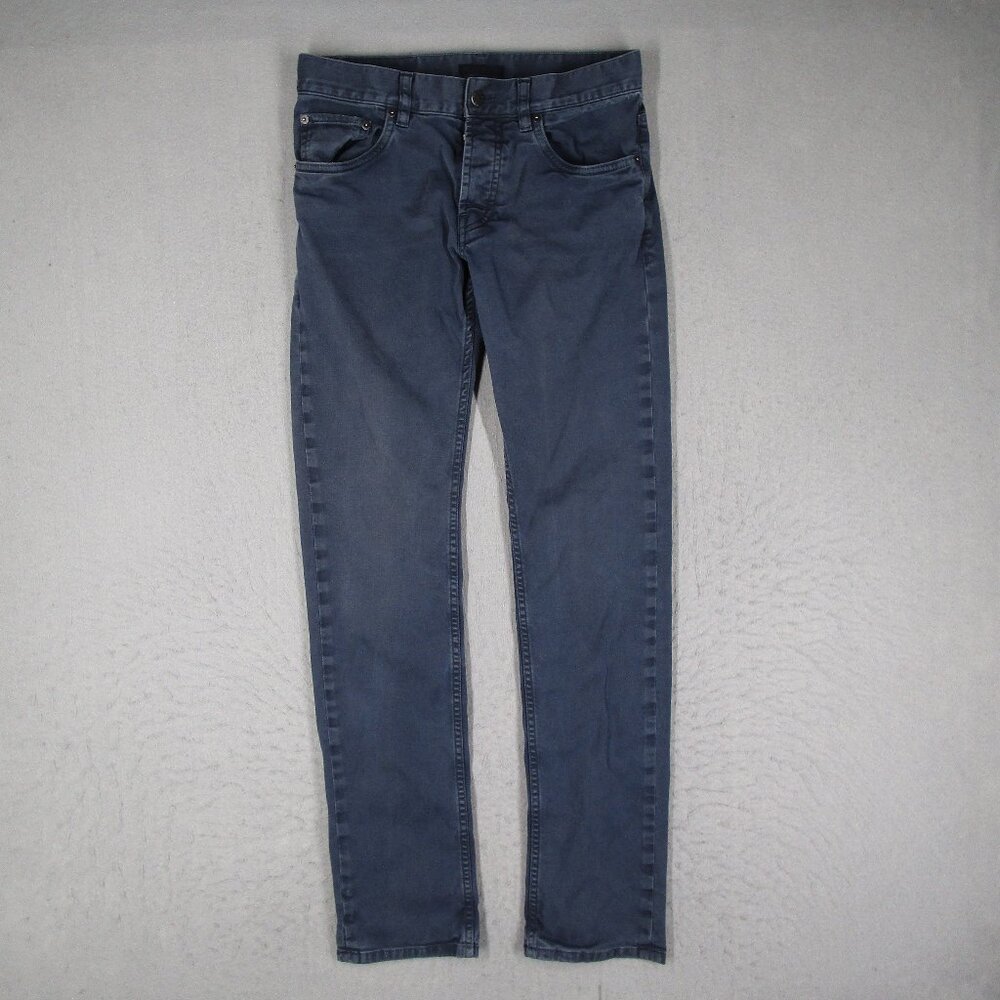 Prada Pants Mens 29 Blue Twill Button Fly Slim Fit Flat Front Made in Romania